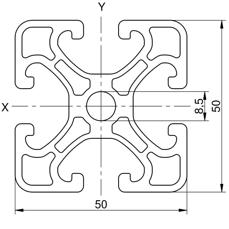 profile-10-50x50-e-extruded-aluminum-profile