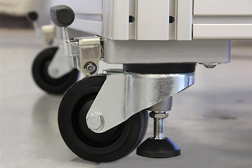Leveling Caster Wheels Industrial Profile Systems Leveling Caster Wheels Industrial Profile Systems